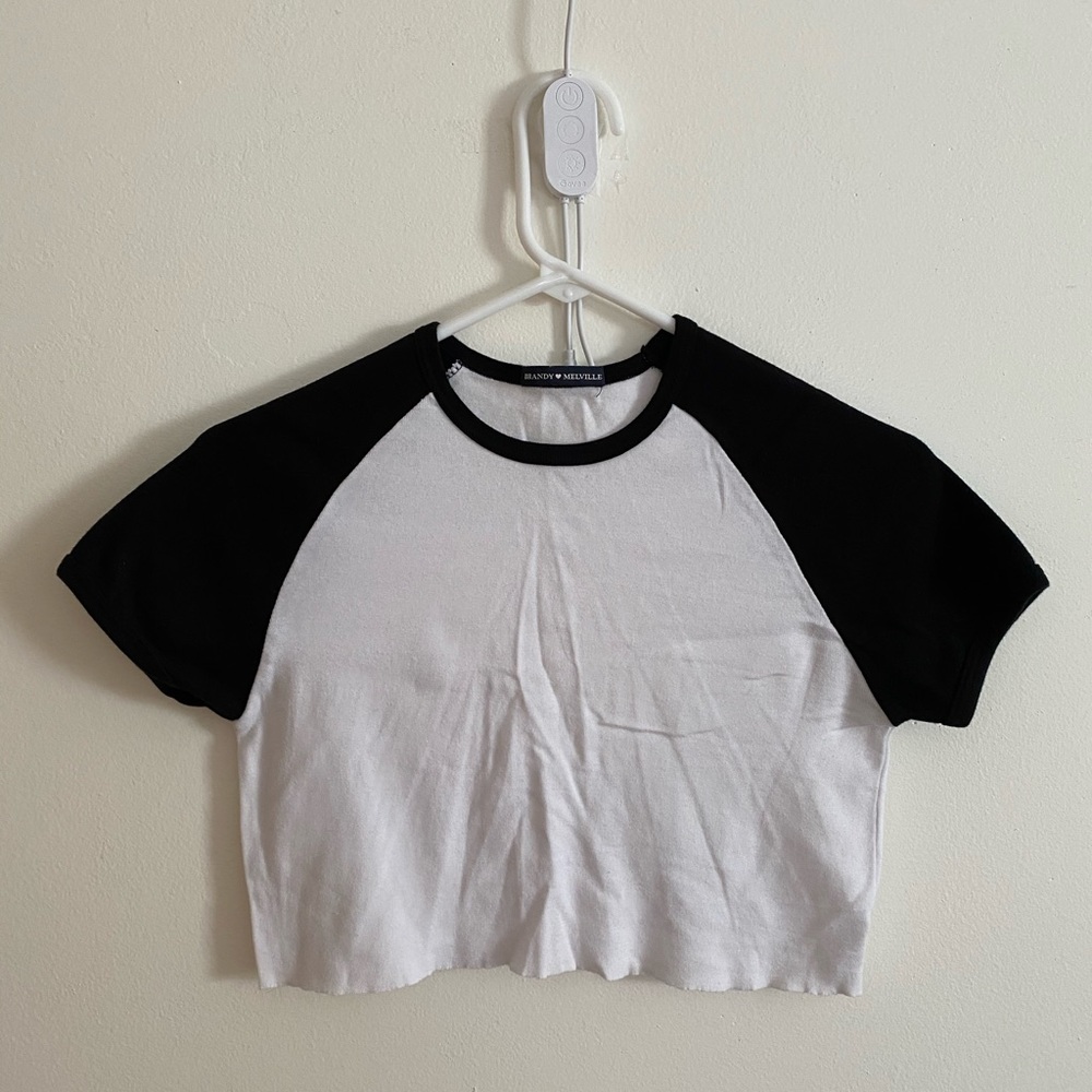 Brandy Melville Cropped Baseball Top